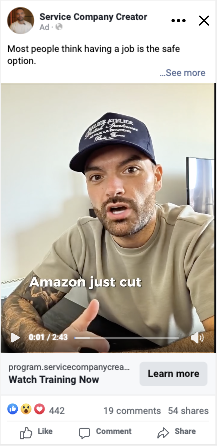 Facebook ad creative example