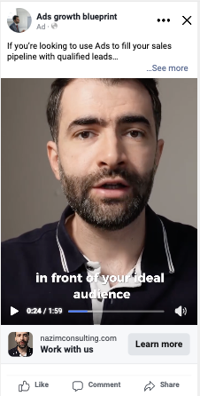 Facebook ad creative example